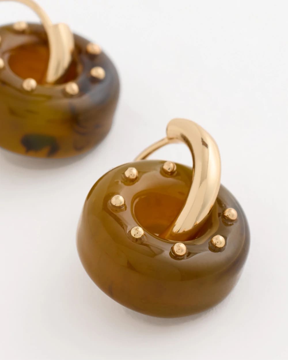 Chico's For Sale Neutral Neutral Resin Drop Hoop Earrings