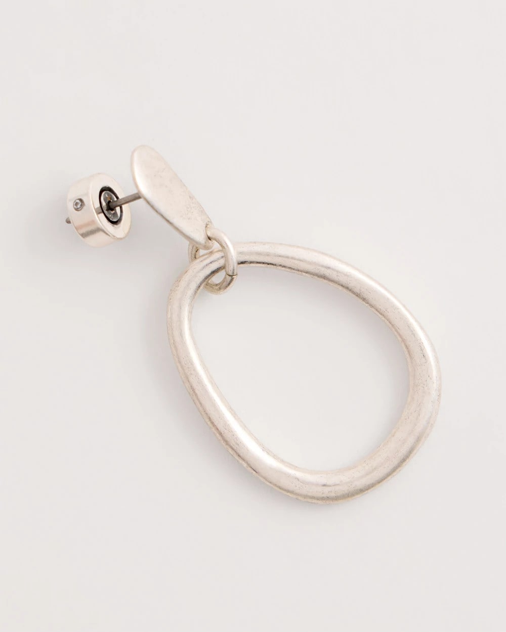 Chico's Online Silver Silvertone Open Circle Drop Earrings