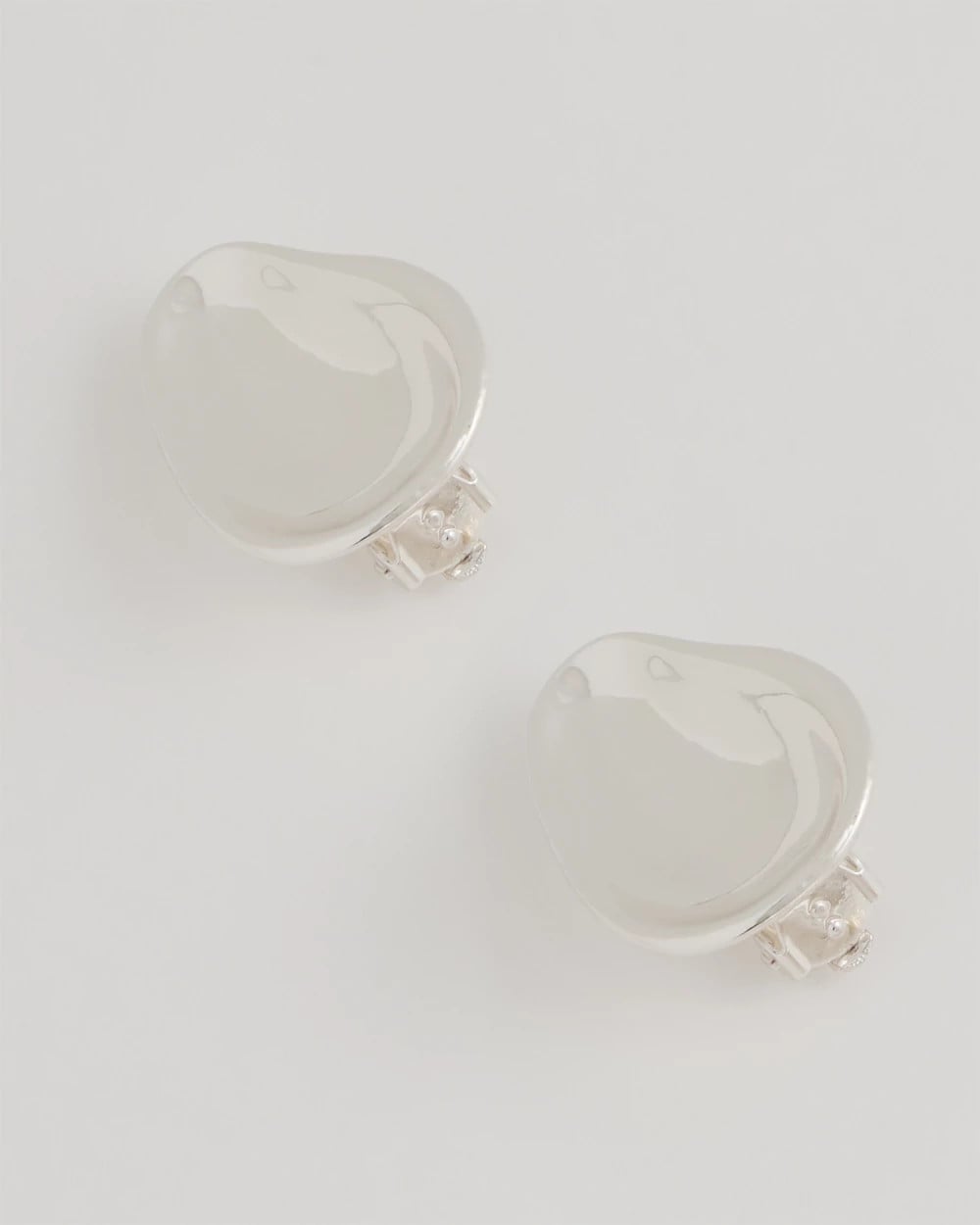 Chico's Outlet Silver Silvertone Stud Clip-On Earrings