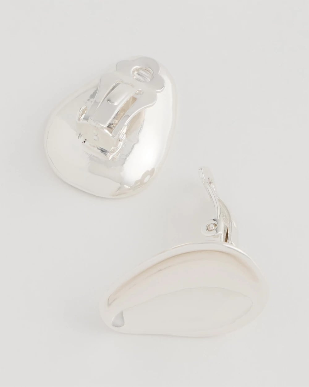 Chico's Outlet Silver Silvertone Stud Clip-On Earrings