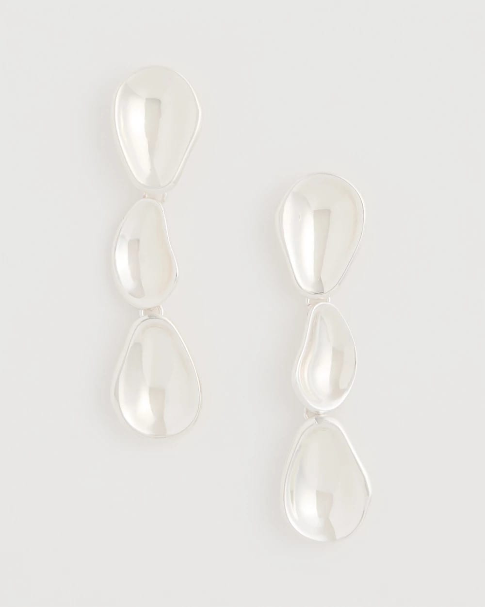Chico's On Sale Silver Silvertone Linear Drop Earrings