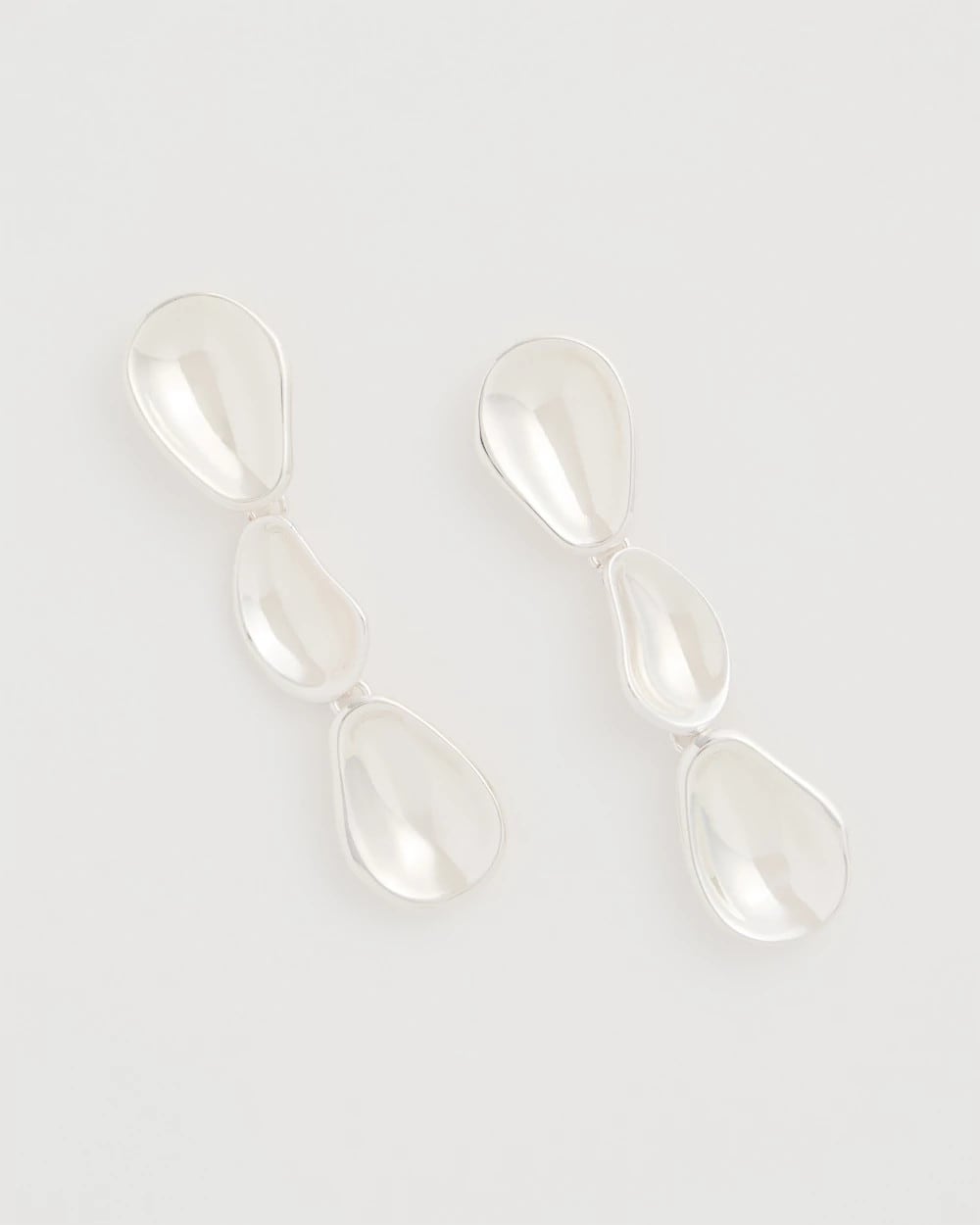 Chico's On Sale Silver Silvertone Linear Drop Earrings
