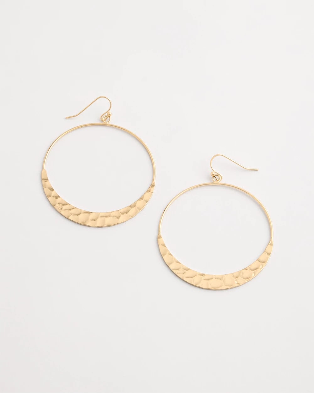 Chico's For Sale Gold Hammered Hoop Earrings