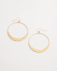Chico's For Sale Gold Hammered Hoop Earrings