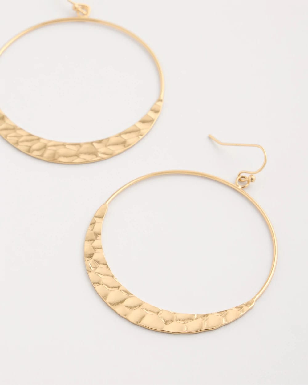 Chico's For Sale Gold Hammered Hoop Earrings