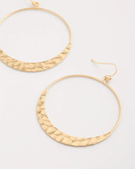 Chico's For Sale Gold Hammered Hoop Earrings