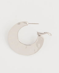 Chico's Online Silver Hammered Hoop Earrings