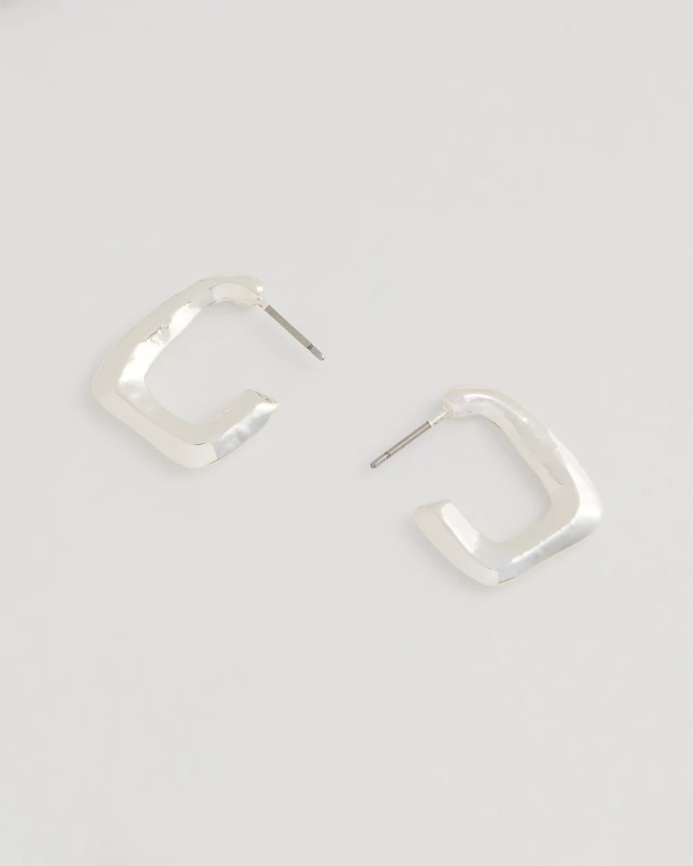 Chico's Discount Silver Mini Silvertone Square Earrings