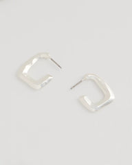 Chico's Discount Silver Mini Silvertone Square Earrings