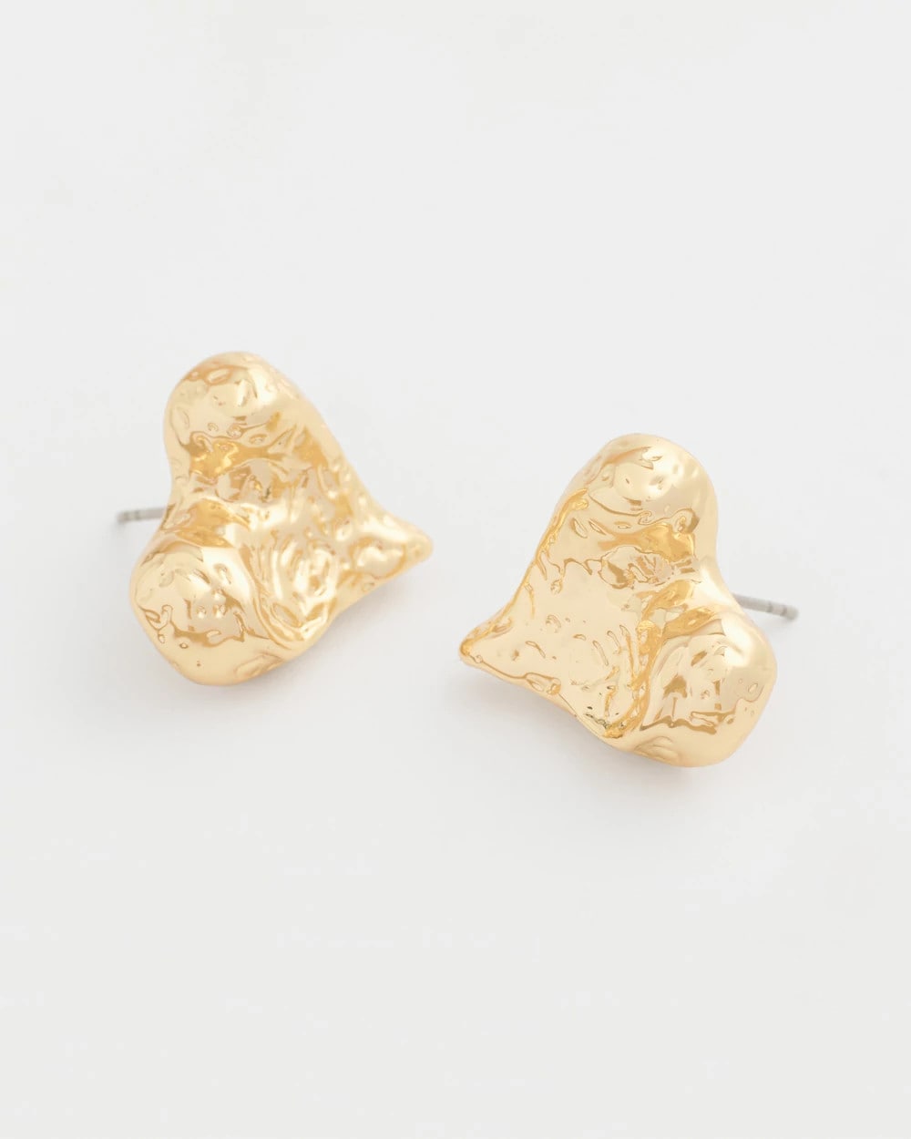 Chico's On Sale Gold Golden Heart Stud Earrings