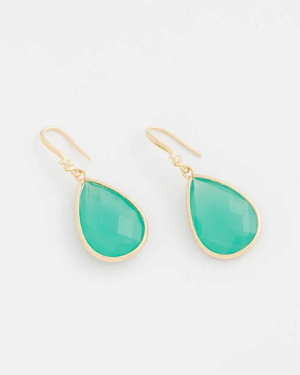 Chico's Discount Green Green Teardrop Fishwire Earrings