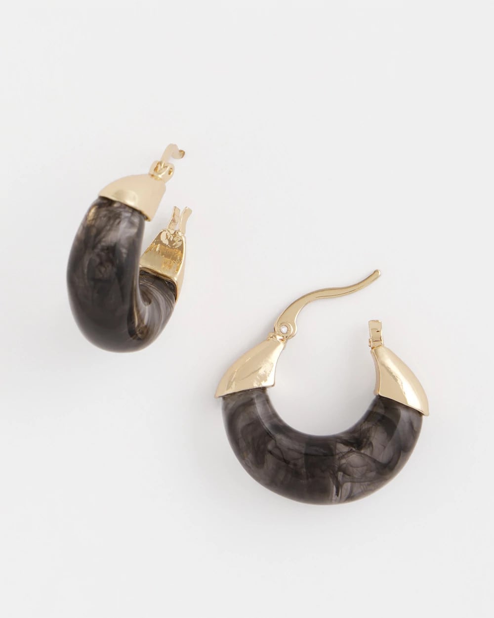 Chico's Sale Gold Marble Gold Hoop Earrings
