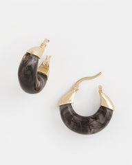 Chico's Sale Gold Marble Gold Hoop Earrings