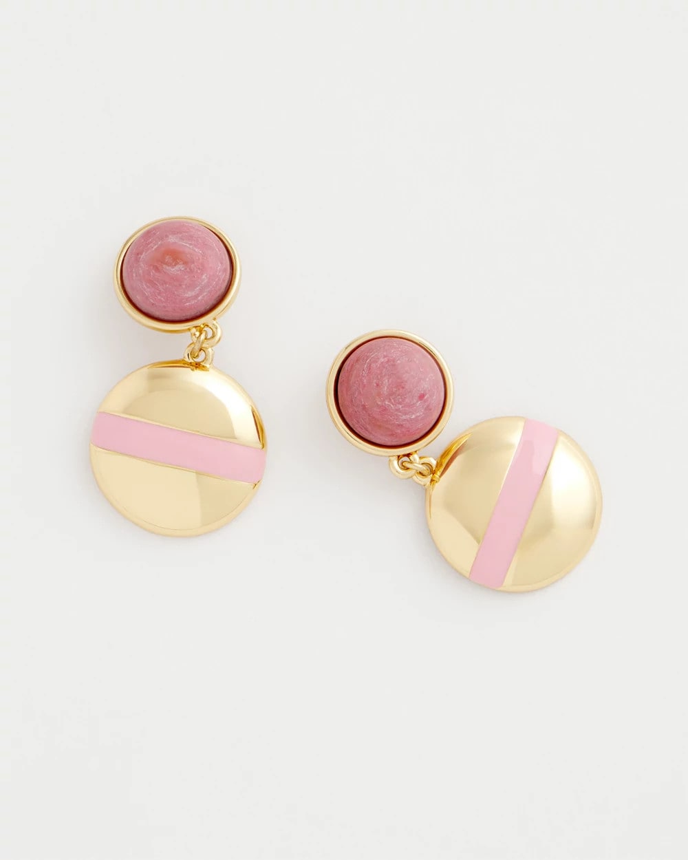 Chico's On Sale Pink Pink Enamel Sphere Drop Earrings