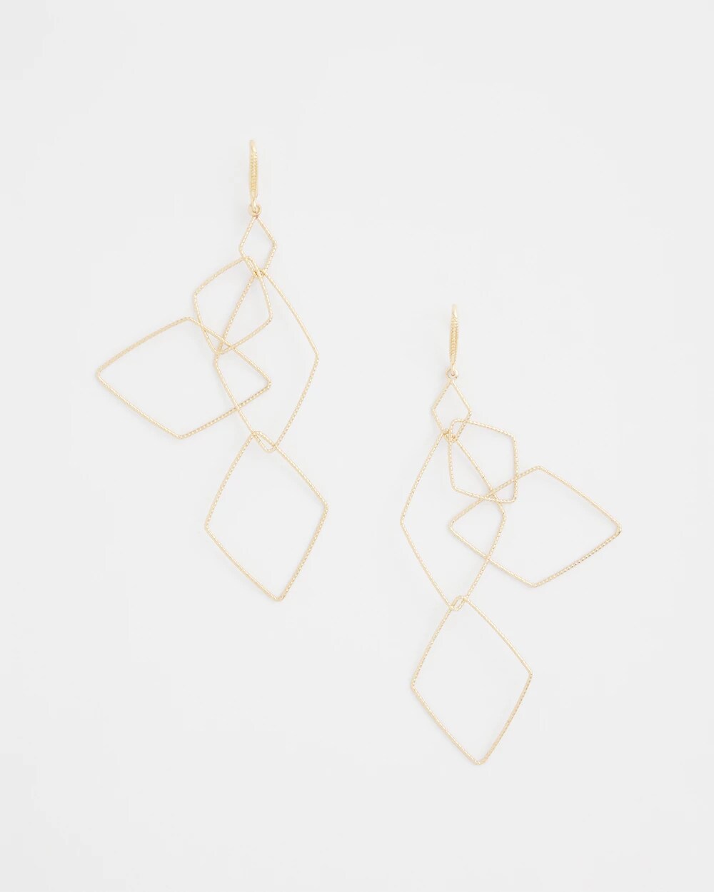 Chico's Online Gold Diamond Shaped Linear Earrings