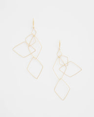 Chico's Online Gold Diamond Shaped Linear Earrings