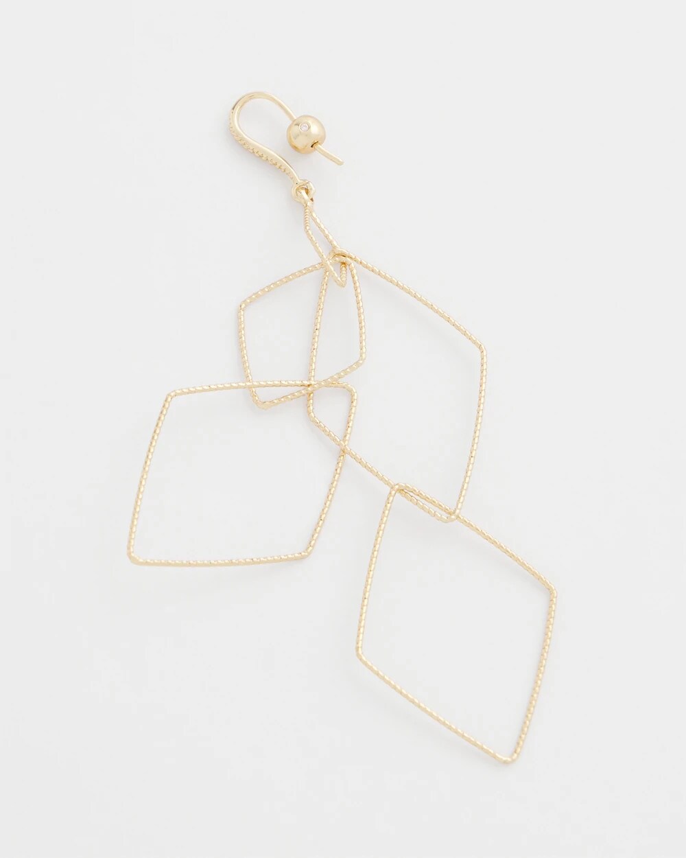 Chico's Online Gold Diamond Shaped Linear Earrings