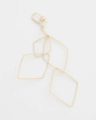 Chico's Online Gold Diamond Shaped Linear Earrings