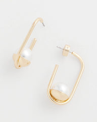 Chico's Discount Pearl Pearl Gold Hoop Earrings