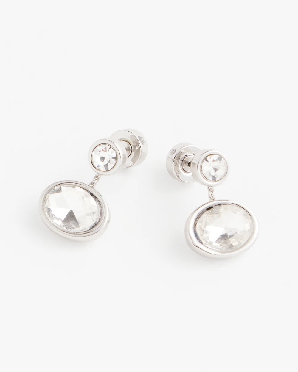 Chico's On Sale Silver Silvertone Bezel Stud Earrings