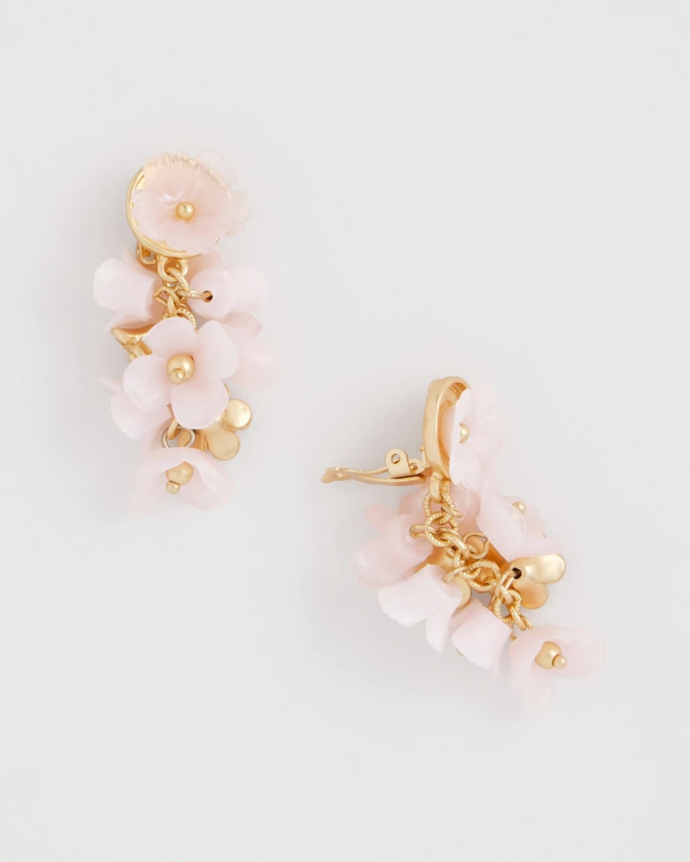 Chico's Outlet Pink Pink Flower Cluster Drop Earrings