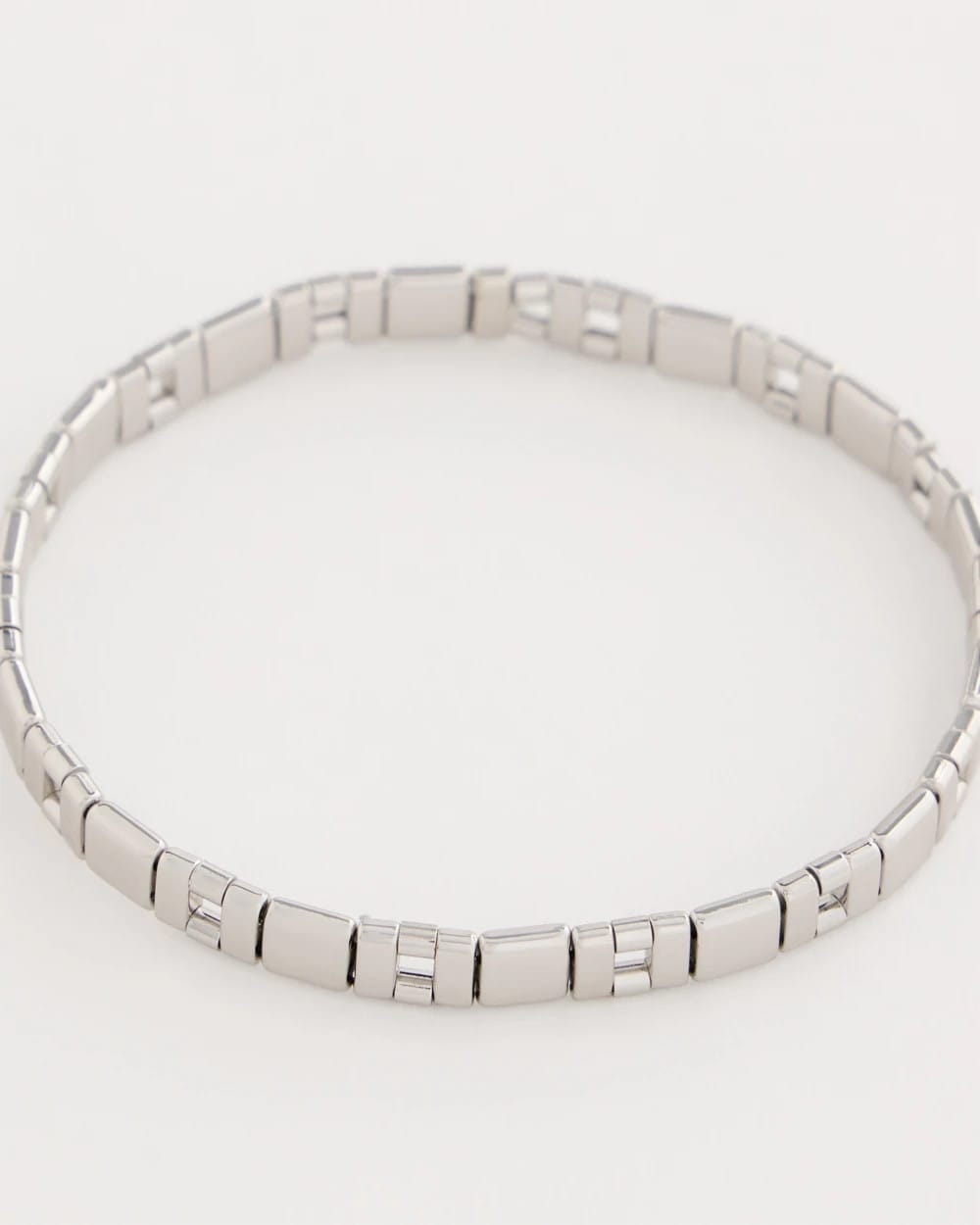 Chico's For Sale Silver Glam Silvertone Slice Stretch Bracelet