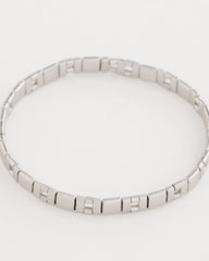 Chico's For Sale Silver Glam Silvertone Slice Stretch Bracelet