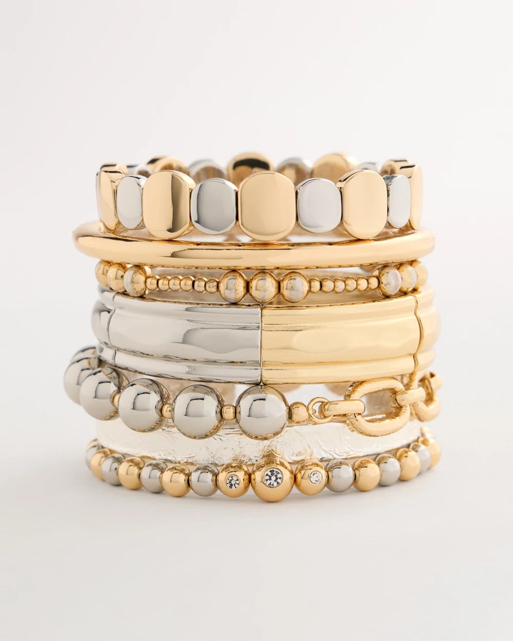 Chico's Discount Mixed Metals Mixed Metal Hinge Cuff Bracelet