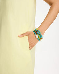 Chico's Sale Multi Multi-Colored Stretch Set of Five Beaded Bracelets