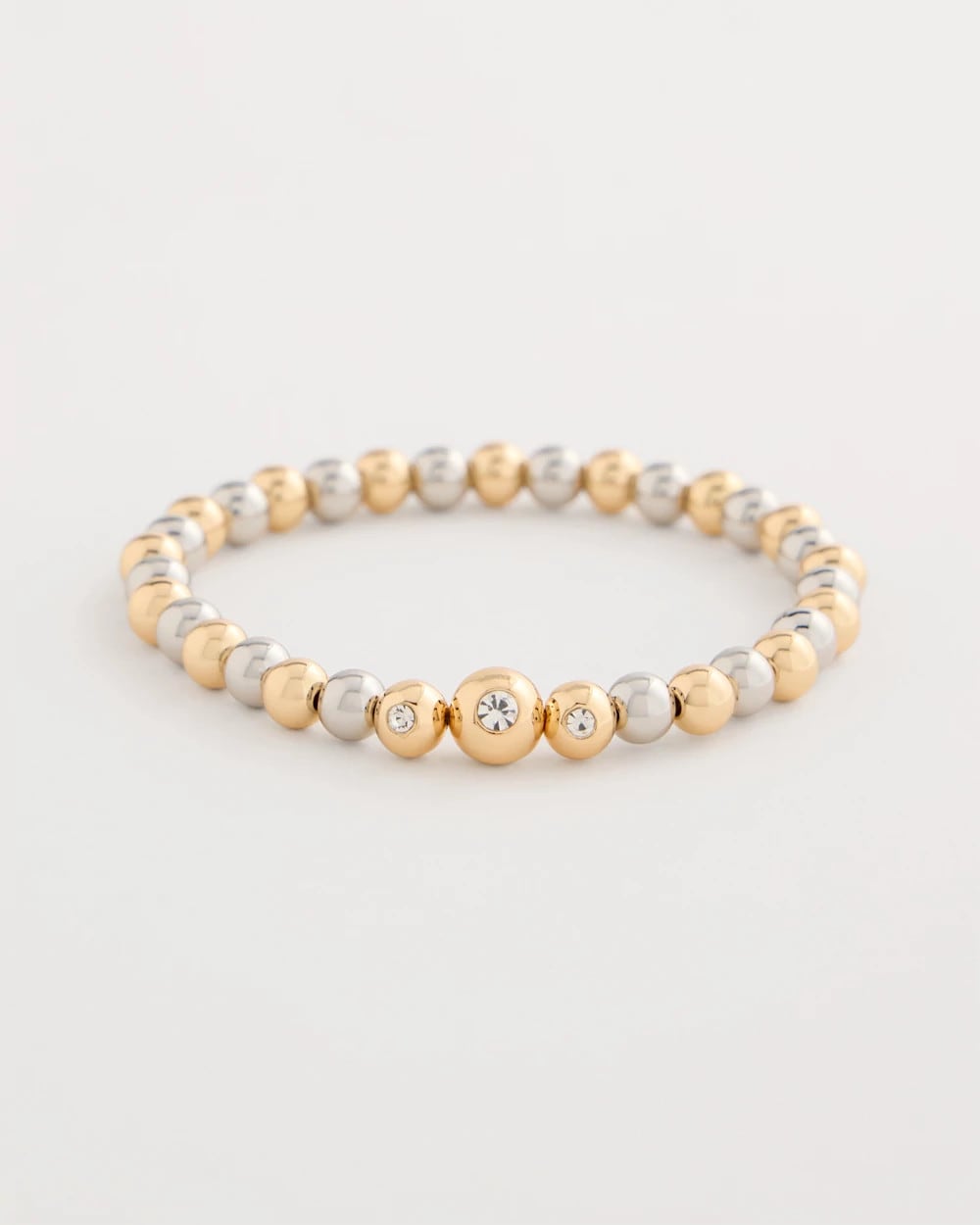Chico's For Sale Mixed Metals Mixed Metal Beaded Stretch Bracelet