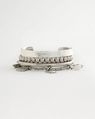 Chico's Sale Silver Beachy Silvertone Stretch Charm Bracelet