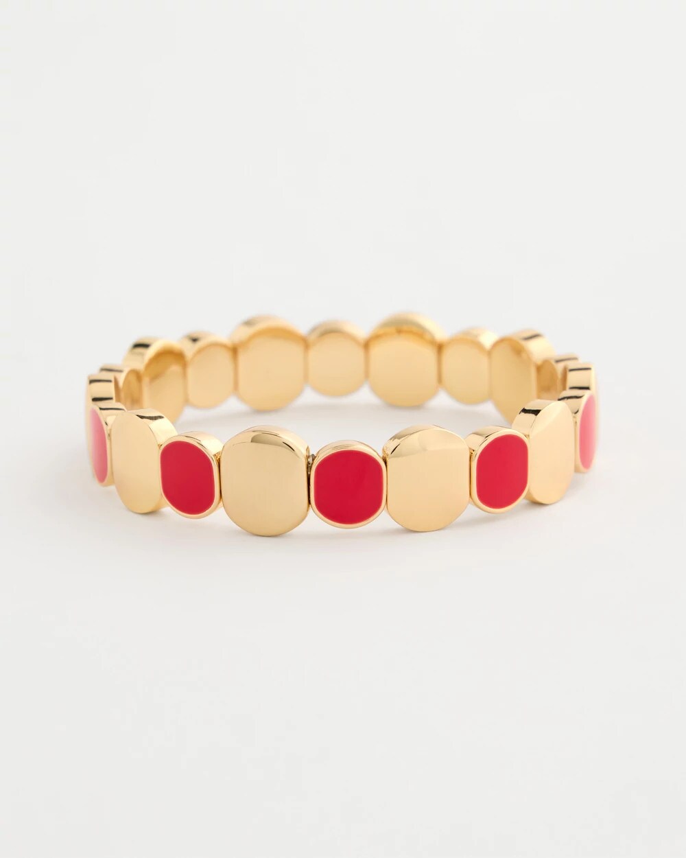 Chico's For Sale Red Red Goldtone Glam Stretch Bracelet