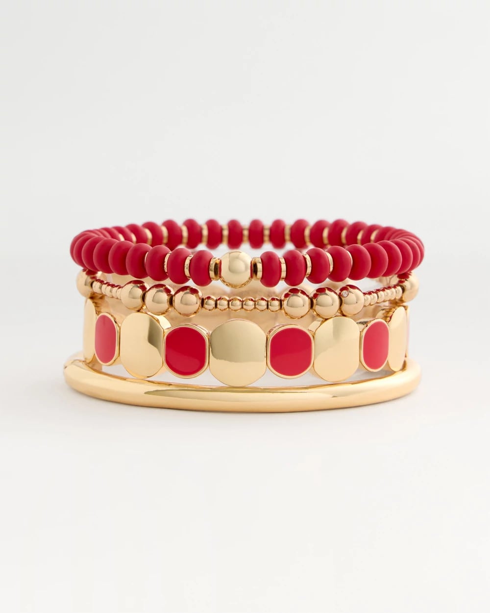 Chico's For Sale Red Red Goldtone Glam Stretch Bracelet