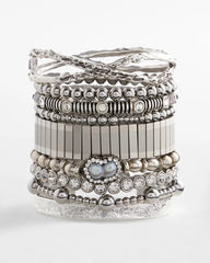 Chico's Sale Silver Silvertone Flexible Cuff Bracelet