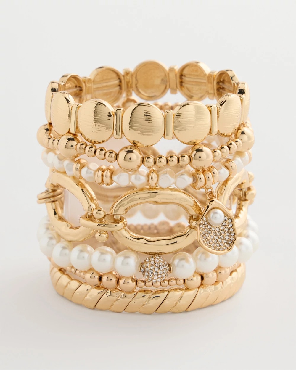 Chico's On Sale Pearl Pearlescent Stretch Hero Bracelet
