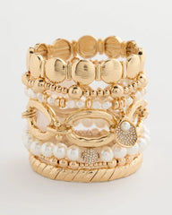 Chico's On Sale Pearl Pearlescent Stretch Hero Bracelet