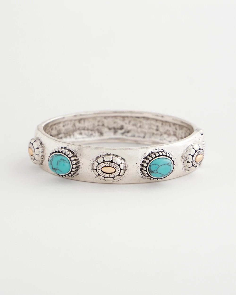 Chico's Discount Turquoise Turquoise Mixed Metal Bangle