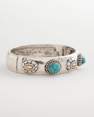 Chico's Discount Turquoise Turquoise Mixed Metal Bangle