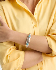 Chico's Discount Turquoise Turquoise Mixed Metal Bangle
