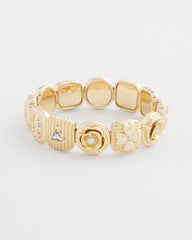 Chico's Sale Gold Stretch Lucky Charm Bracelet