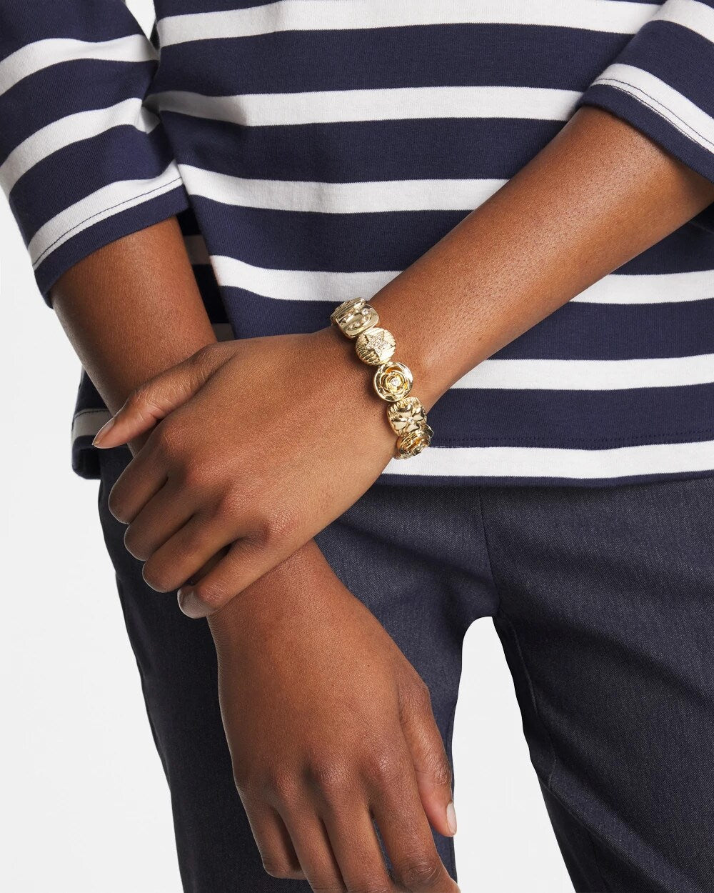 Chico's Sale Gold Stretch Lucky Charm Bracelet