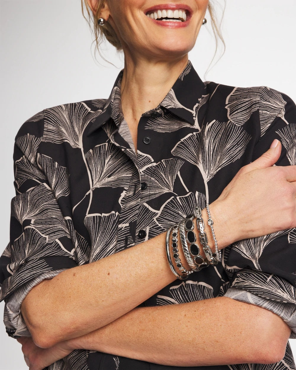 Chico's Online Black Black Large Stretch Bracelet