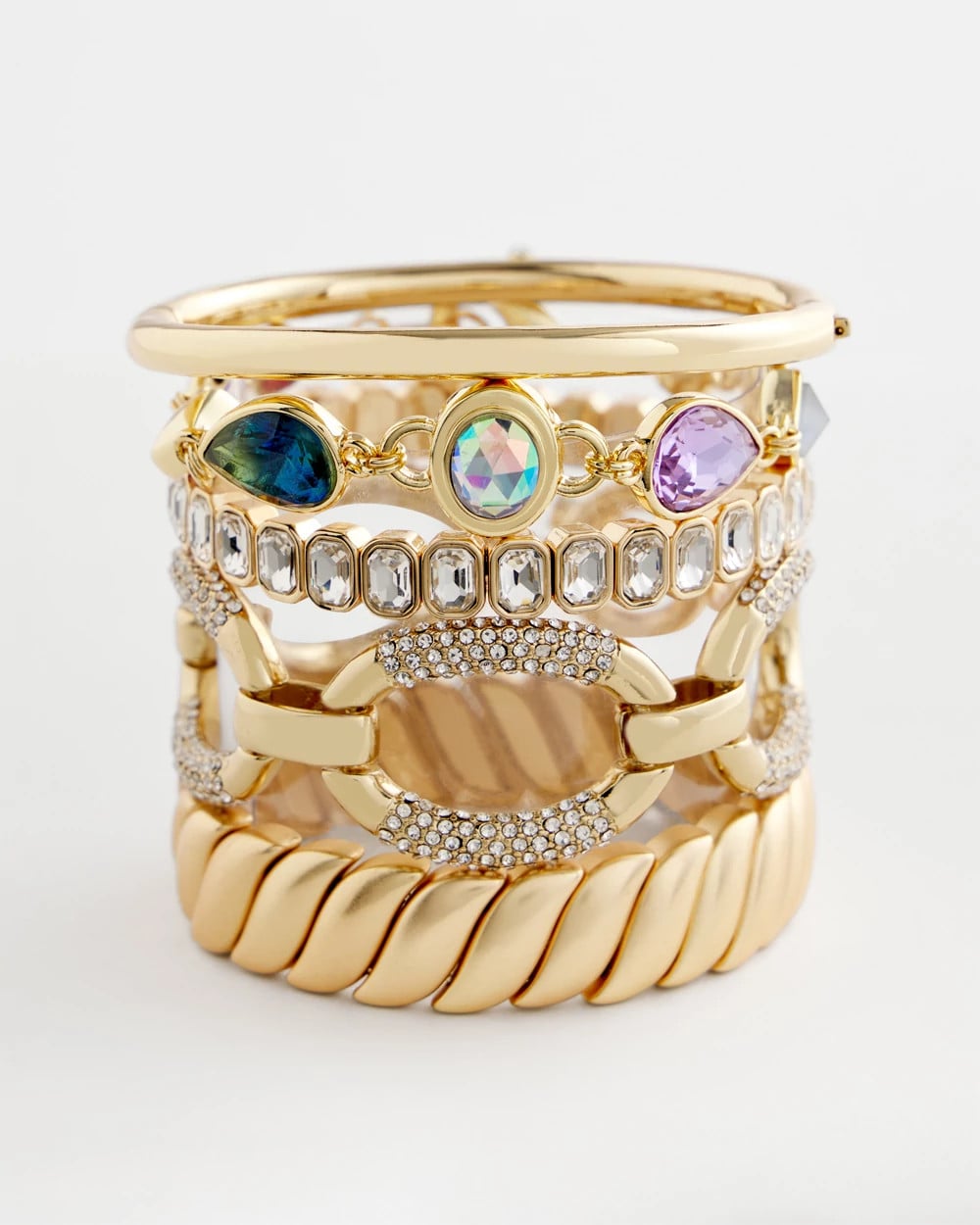 Chico's Sale Gold Large Pave Link Toggle Bracelet
