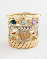 Chico's Sale Gold Large Pave Link Toggle Bracelet