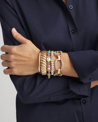 Chico's Sale Gold Large Pave Link Toggle Bracelet