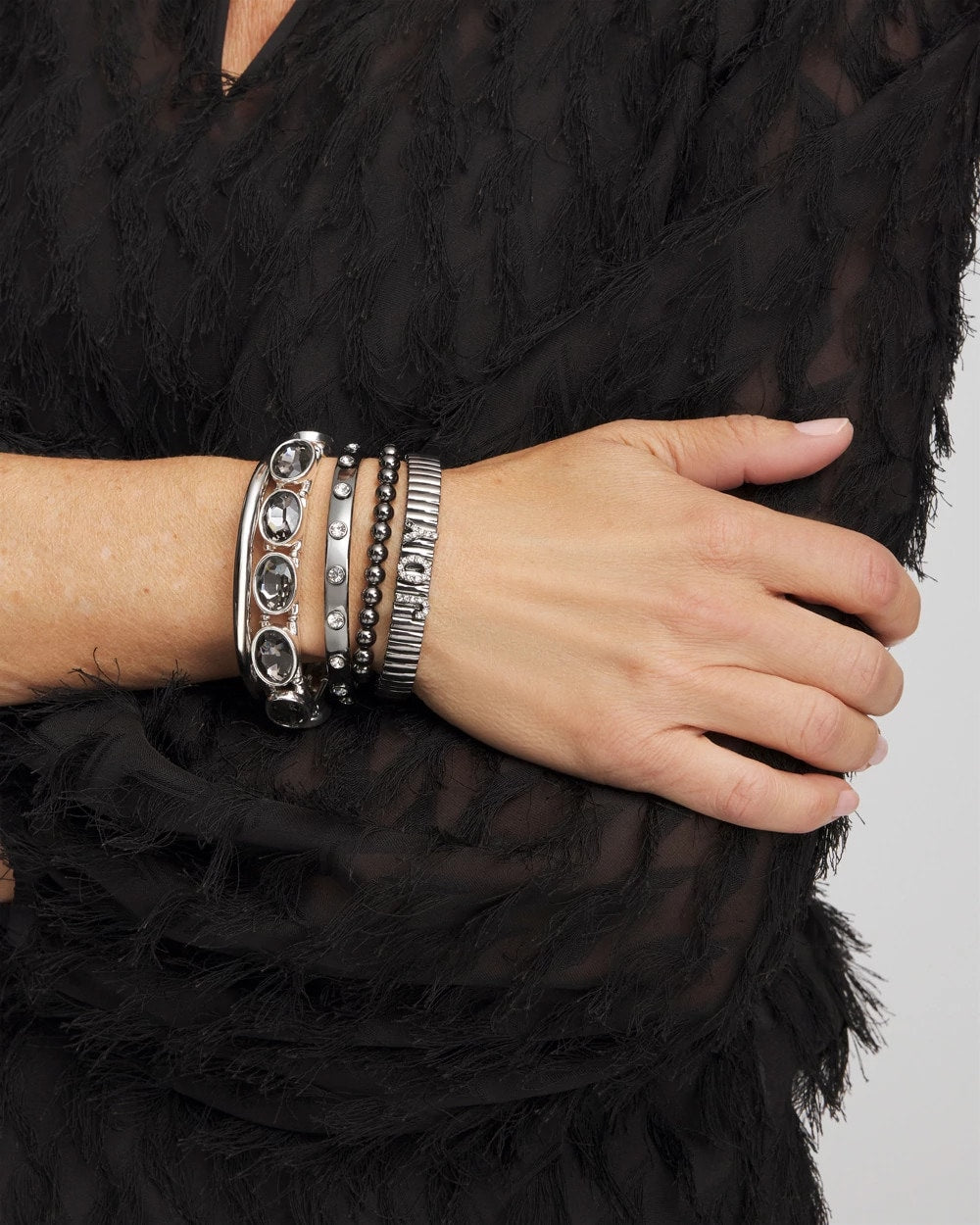 Chico's On Sale Silver Silver Hinge Bangle