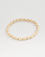 Chico's Online Gold Goldtone Oval Beaded Stretch Bracelet
