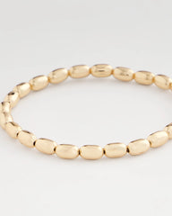 Chico's Online Gold Goldtone Oval Beaded Stretch Bracelet