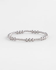 Chico's Outlet Silver Silver-tone Small Bead Stretch Bracelet