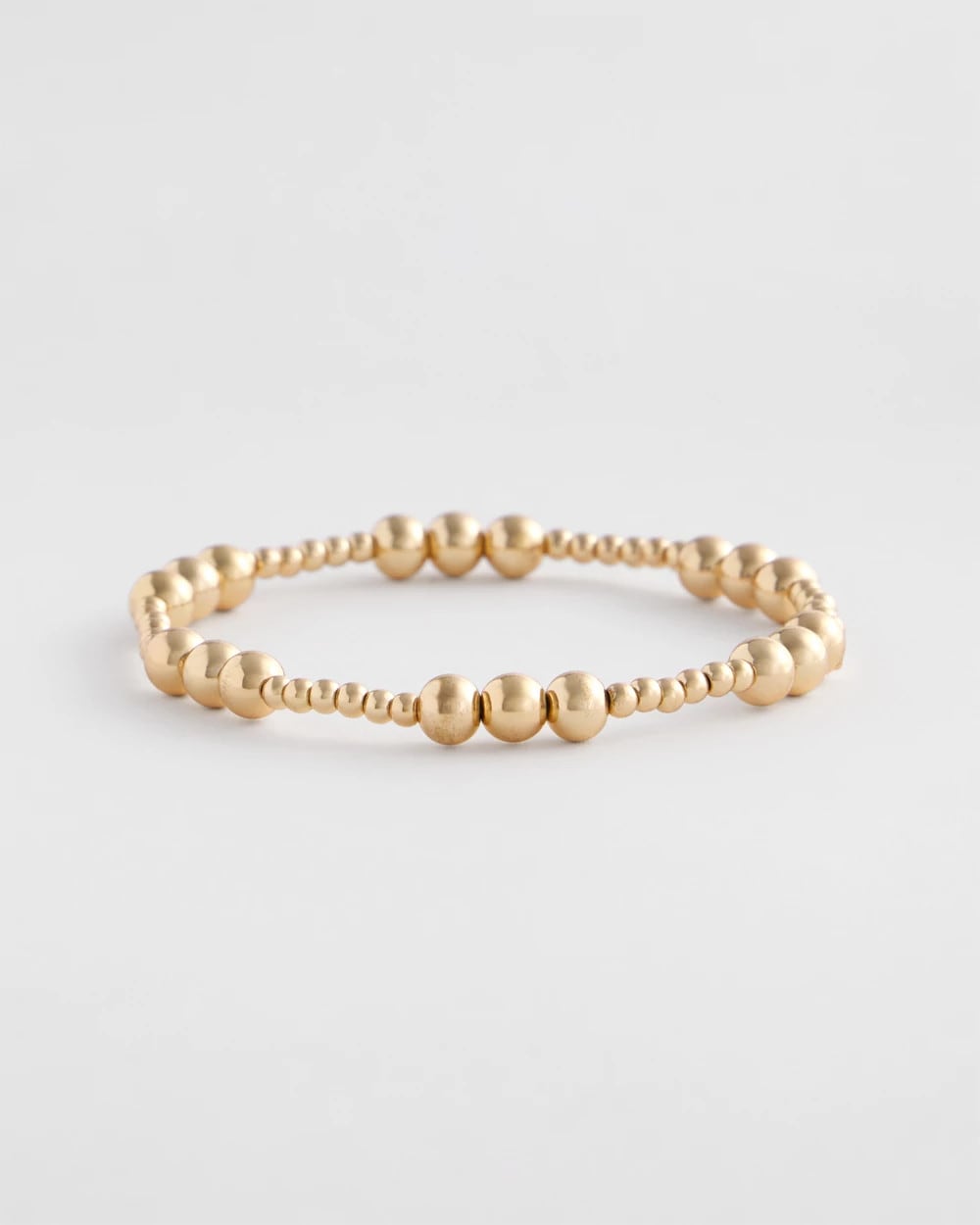 Chico's On Sale Gold Gold-tone Small Bead Stretch Bracelet